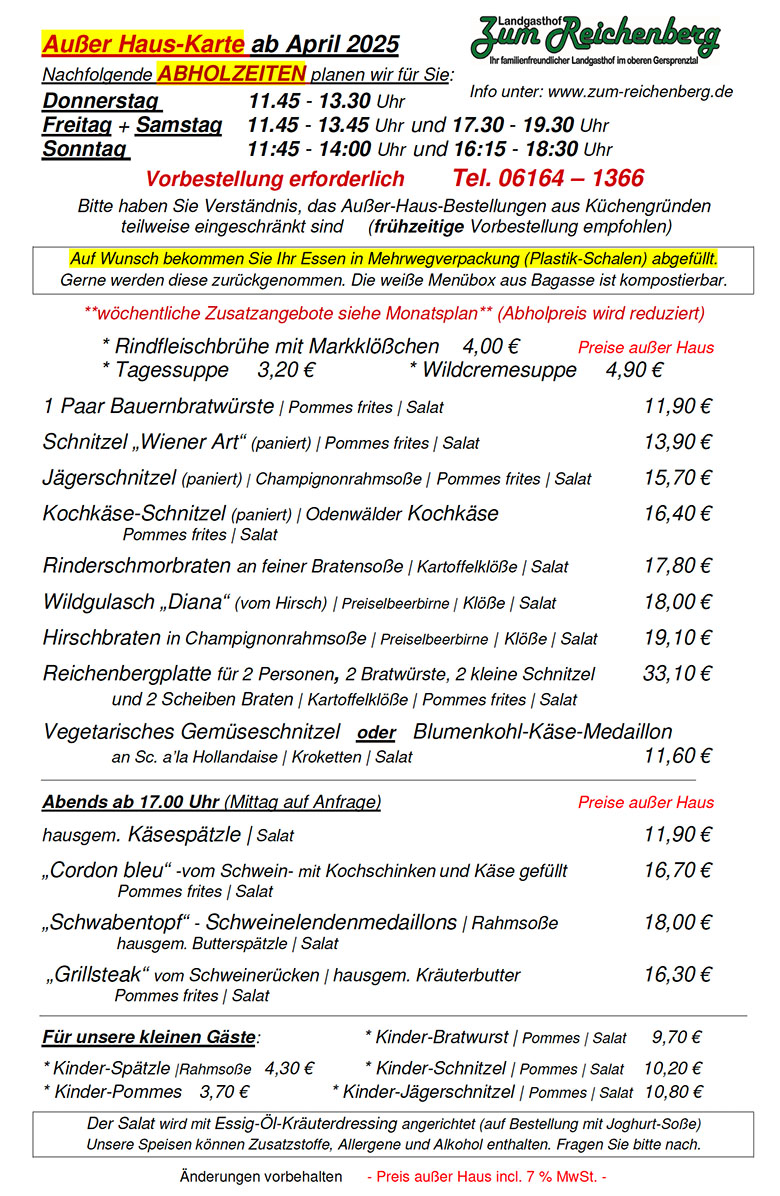 Außer Haus Karte