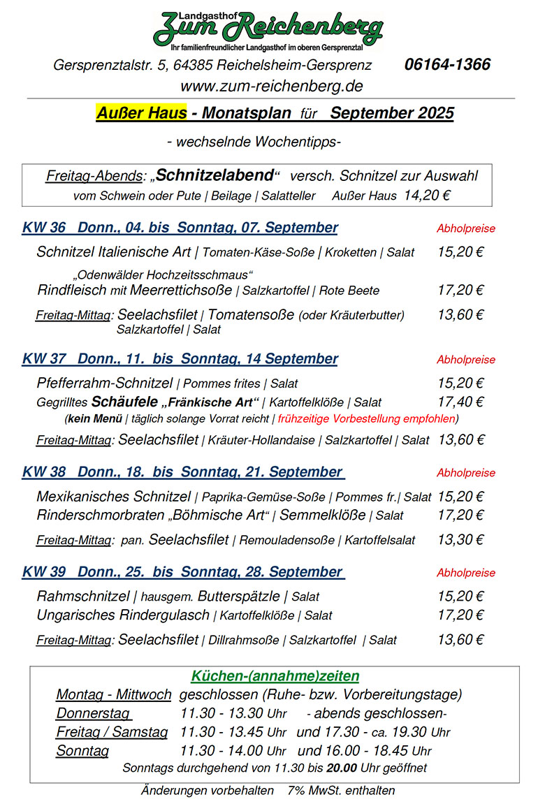 Außer Haus Karte